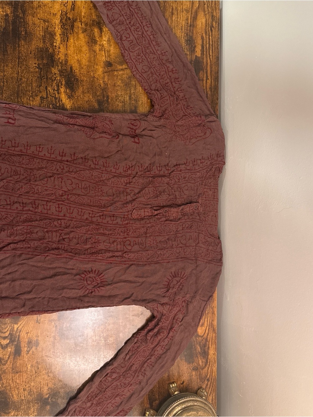 Boho Tunic Top in Deep Marsala